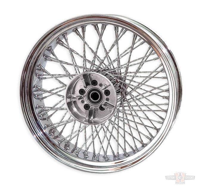 Paughco, Rear 80-Spoke Wheel Assembly 16X5.5 Round, Chrome For Harley-Davidson