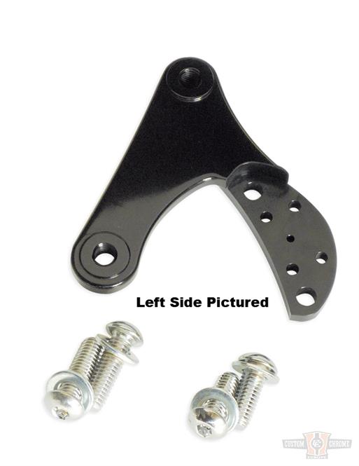 Kustom Tech 2 Piston Front Bracket,For 11,5" Rotor, Right, Black For Harley-Davidson