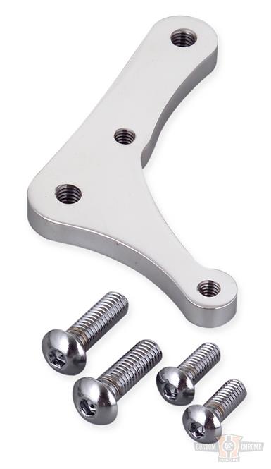4 Piston Front Bracket, For 8,5" Rotor, Left and Right, Polished For Harley-Davidson