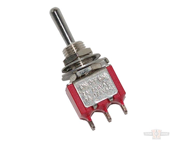 Mini Air Ride Toggle Switch, 5-Amp, 1/4" Hole For Harley-Davidson