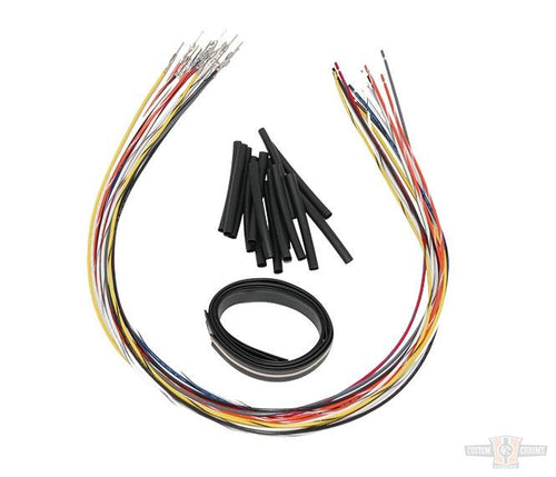 24" Universal Handlebar Switch Wire Extensions, Cut And Solder Applications, Fit's up to 20" Apes. ('07-'13 Non Bagger Models, WILL NOT FIT '11 Softails & '12 FX Models) For Harley-Davidson