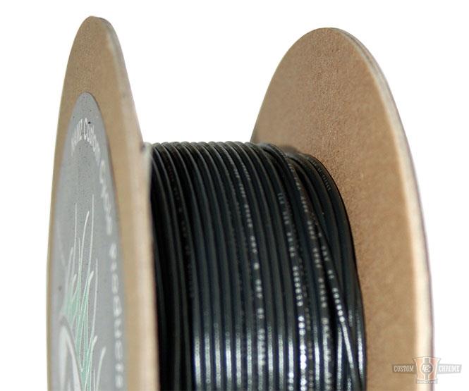 18-Gauge, 100 Feet Spool of Primary Wire, Black For Harley-Davidson