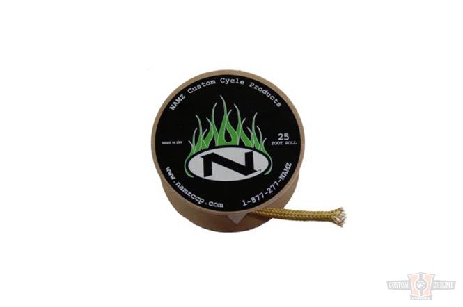 3/4" (Maximum ID ) Brass Braiding, 25-Foot Roll For Harley-Davidson