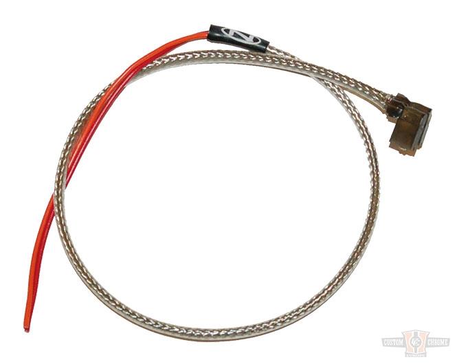 Brake Switch Harness, Stainless Braided And Clear Coated For Harley-Davidson