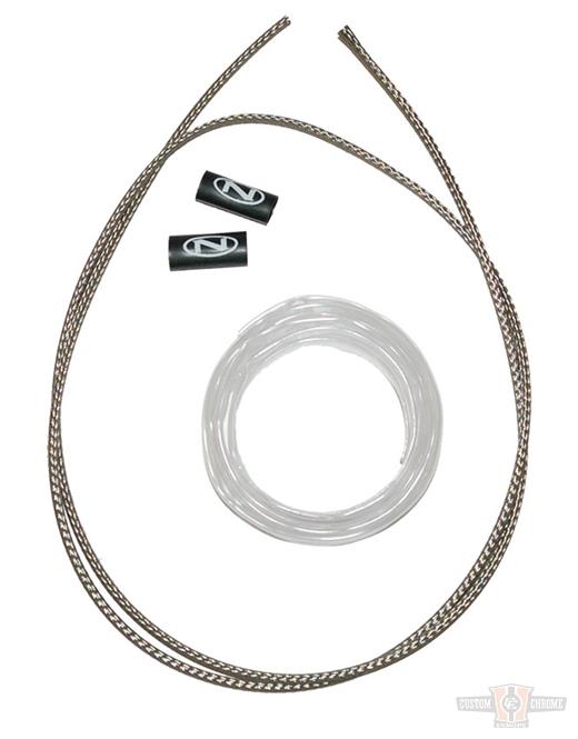 Regulator Harness "DIY" Kit Fits All Ignitions. (1) Stainless Braid, (1) Clear Heat Shrink. For Harley-Davidson