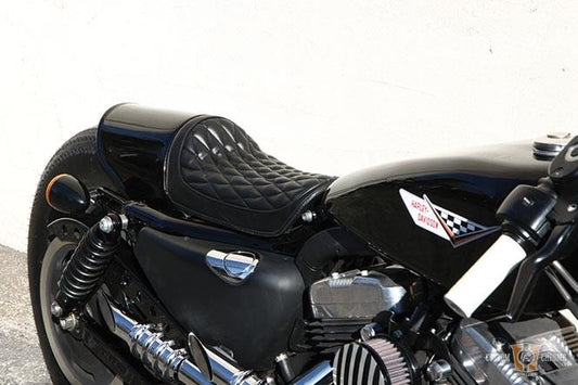 Tail Section, Short Seat Cowl, Diagonal, Black For Harley-Davidson