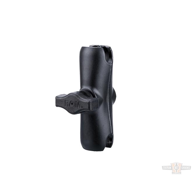 RAM Mount Double Socket Arm For 1" Rubber Balls, Middle 90 mm, Black For Harley-Davidson