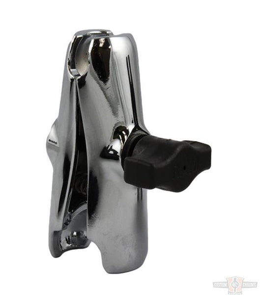 RAM Mount Double Socket Arm For 1" Rubber Balls, Middle 90 mm, Chrome For Harley-Davidson