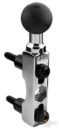 RAM Chrome Motorcycle Brake/Clutch Reservoir Base With 1" Ball For Harley-Davidson