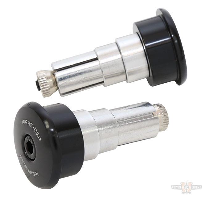 Bar End Weight, Curve, Aluminum, Black For Harley-Davidson