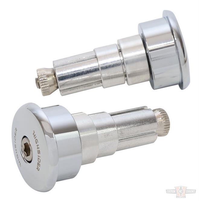 Bar End Weight, Curve, Aluminum, Chrome For Harley-Davidson