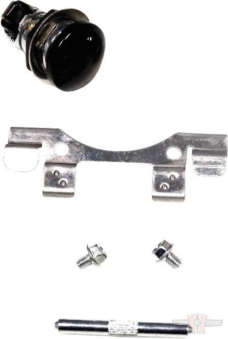 Gloss Black Round Push Button Fuel Door Release Kit For Harley-Davidson