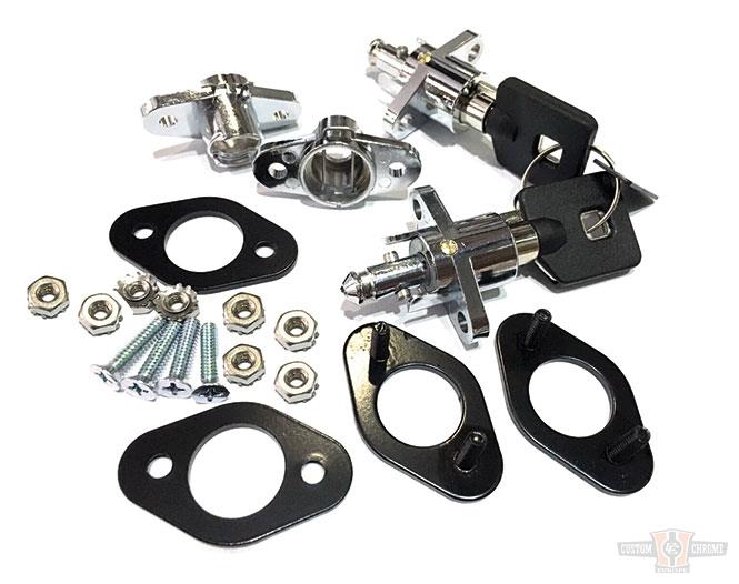 Universal Saddlebag Lock Kit , Fits Most Soft Sided Saddlebags For Harley-Davidson