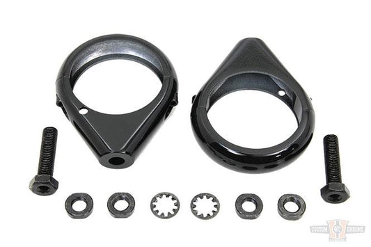 Black Radial Clamp Set , For Models With 39mm Fork For Harley-Davidson