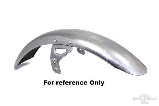 Solo FXD Raw Front Fender Riveted With Chrome Bracket For Harley-Davidson