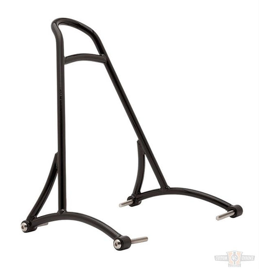 Burly, Sissy Bar, One-Piece , Early XL, Short, 8.25"x12.5"x17.75", Black For Harley-Davidson