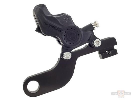 Brake Caliper, Rear, With Bracket, Black Ops For Harley-Davidson