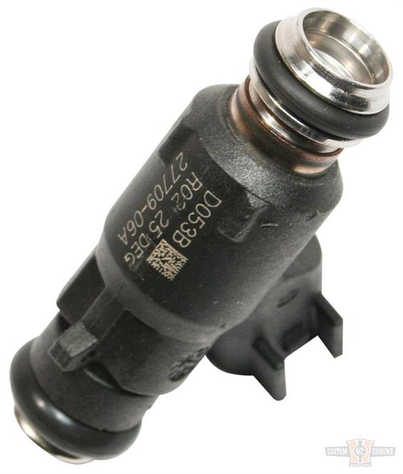 Fuel injector 3.91 g/s, OE Replacement, 25° Angle Cone 6 Spray Holes, EV-6 USCAR Type Connector For Harley-Davidson