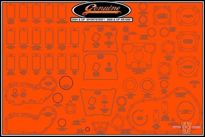 Gasket Board,XR1200/2004+Sportster For Harley-Davidson