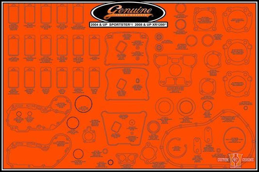 Gasket Board,XR1200/2004+Sportster For Harley-Davidson