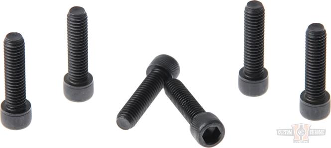 Triple Tree Screw Set  (6 piece set), Black For Harley-Davidson