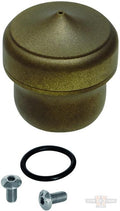 Mini Oil Reservoir, Omega, Sandblasted Brass For Harley-Davidson