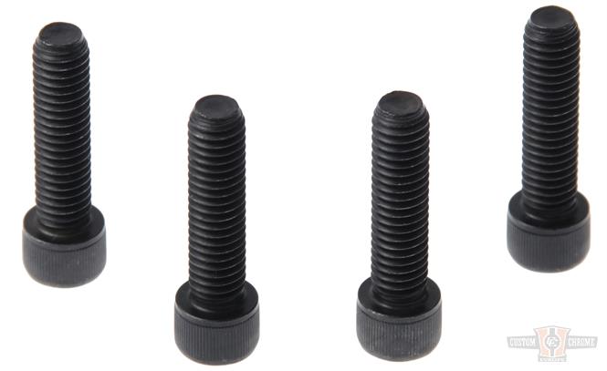 Triple Tree Screw Set (4 Piece Set) , Black For Harley-Davidson