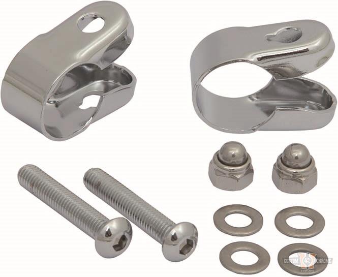 Handlebar Clamps, 1" For Harley-Davidson