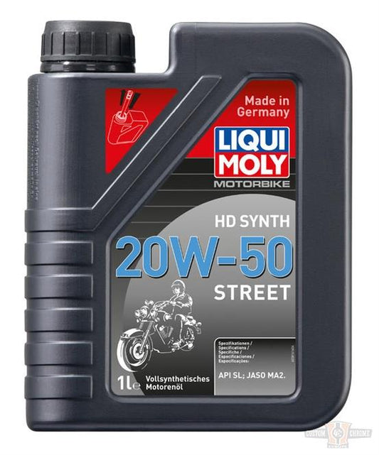 Motorbike HD Synth 20W-50 Street, 1l / API SL ,  JASO MA2 /  Label Language de-en-es-fr-arab-it-nl-pt-el-da-fi-no-sv-pl-rus-ro-bg-cs-hr-sk-hu-tr-cn For Harley-Davidson