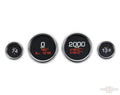 MLX Dresser Pack  Dresser and Bagger 4 Gauge, Chrome Bezels,'04+ For Harley-Davidson
