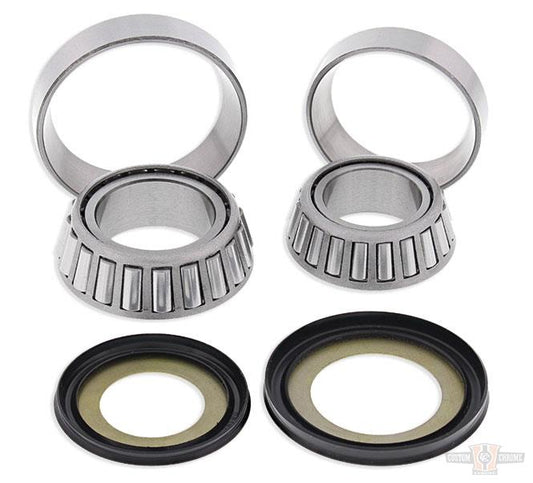 Steering Bearing Kit, Includes Seals Bearings With Races For Harley-Davidson