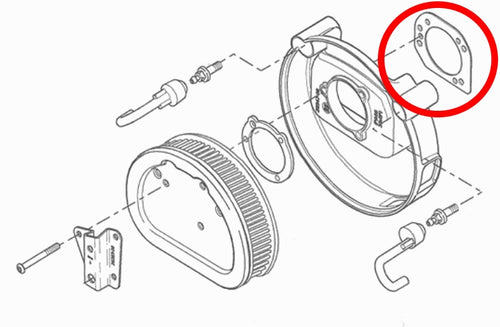 10 Luftfilterdichtungseinlass für Harley-Davidson Luftfilter-Rückplattendichtung