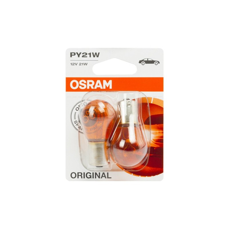Pareja Bombillas Intermitente Naranja Ambar Osram PY21W Amber Bulb Turn Signal