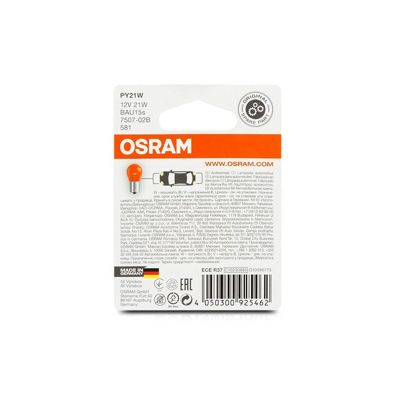 Amber OSRAM py21w bernsteinfarbene Glühbirne Drehsignal