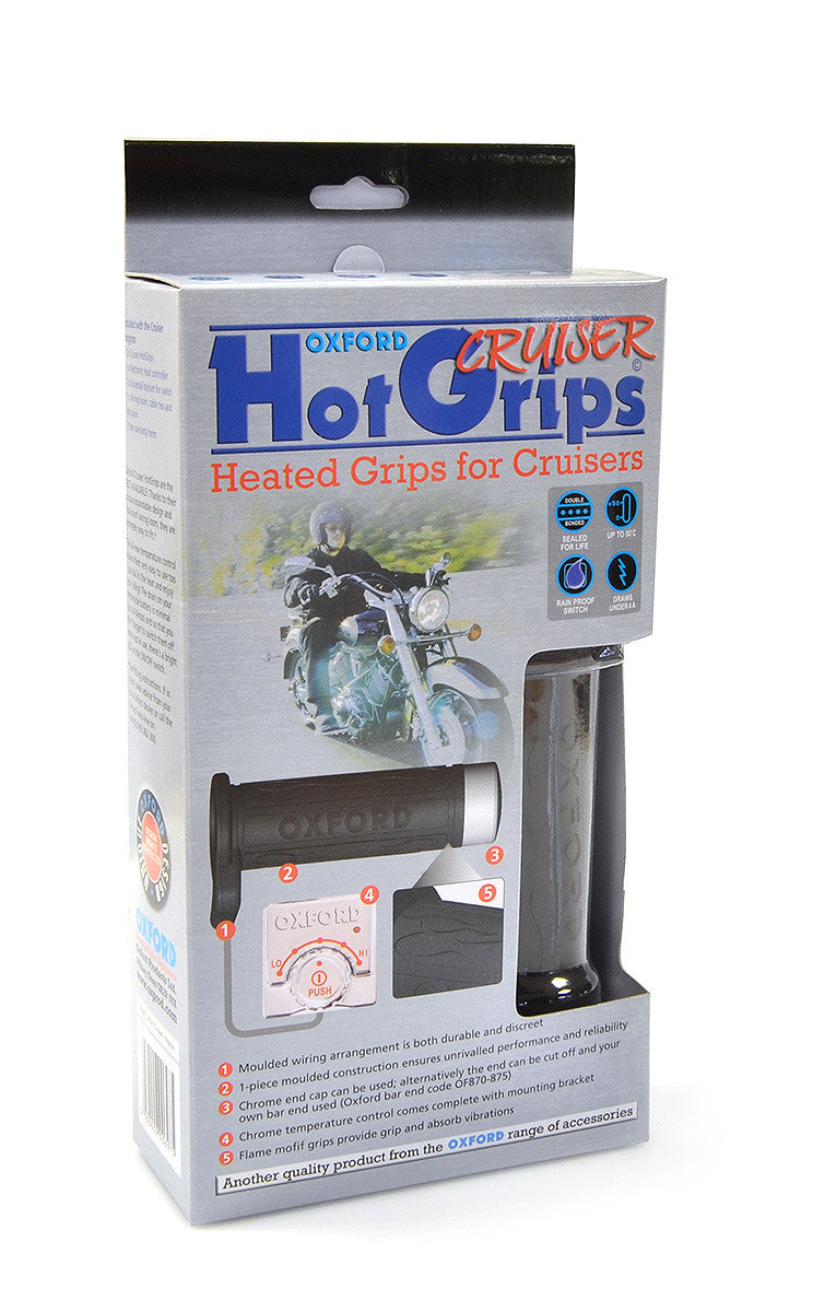 Puños Calefactados Cruiser Para Manillar 25mm Oxford OF697 Heated Hand Grips 1"