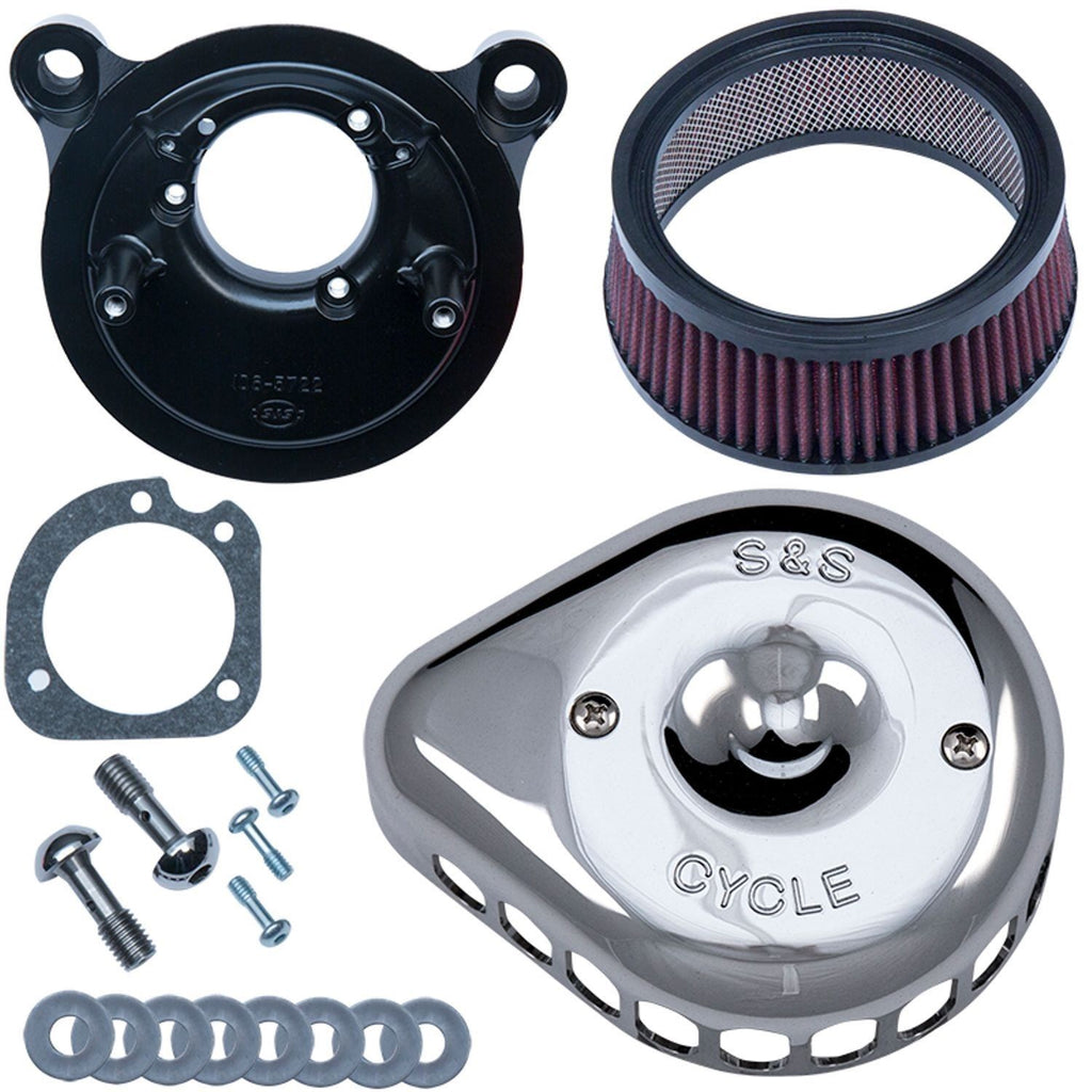 S&amp;S Chrome Mini Teardrop Stealth Air Cleaner Kit For Harley Sportster 1991-2006
