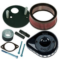 S&amp;S Black Mini Teardrop Stealth Air Filter Kit For Harley-Davidson Street XG