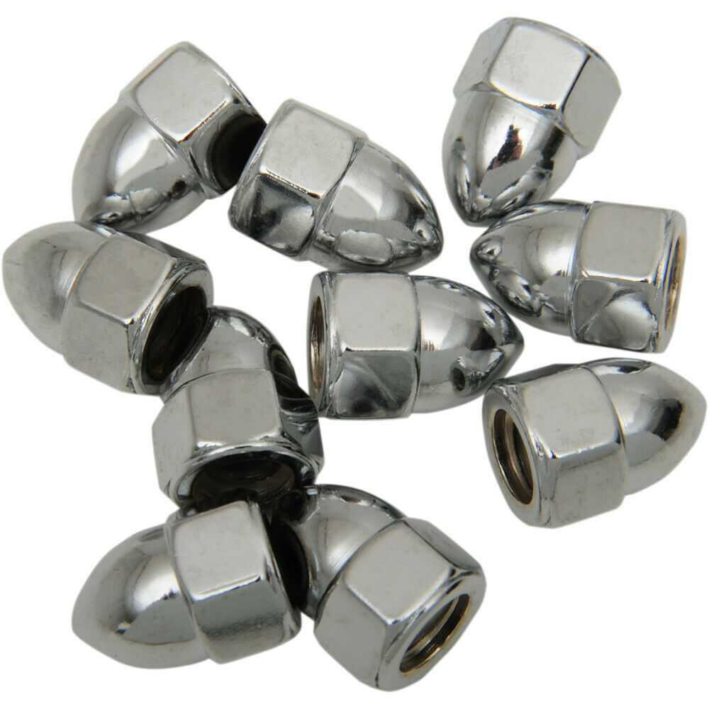 Chrome Acorn Nut 5/16"-24 UNF For Harley-Davidson