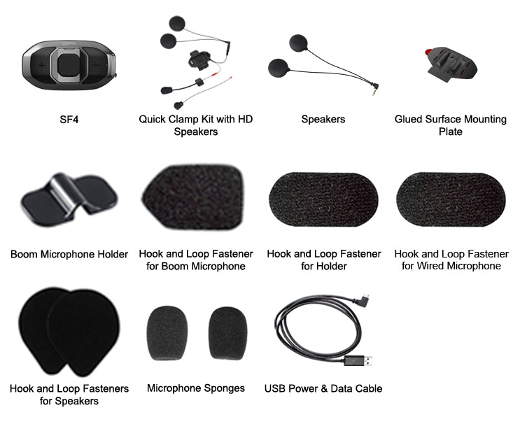 Intercomunicador Sena SF4 Motorcycle Bluetooth Communication System Dual Pack