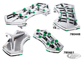 DIAMOND FR FLRBRD CHR W/ GEMS GREEN For Harley-Davidson
