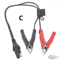 Optimate SAE to battery clips w/fuse For Harley-Davidson