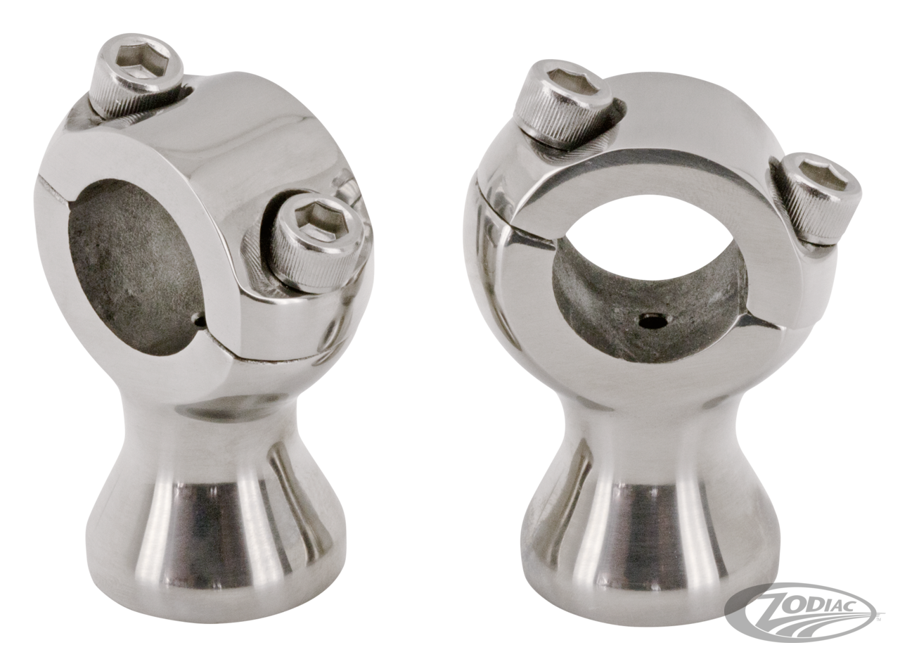 Polished stainless Speedfreak riser set For Harley-Davidson