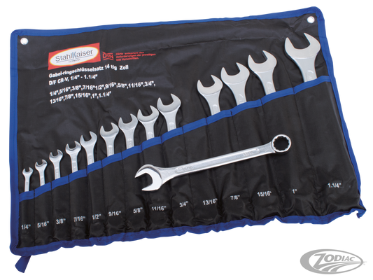 14Pc Combination spanner set 1/4"-1-1/4" For Harley-Davidson