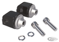 Blck passenger footrest adapters ST18-up For Harley-Davidson