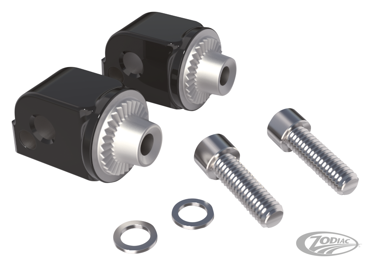 Blck passenger footrest adapters ST18-up For Harley-Davidson