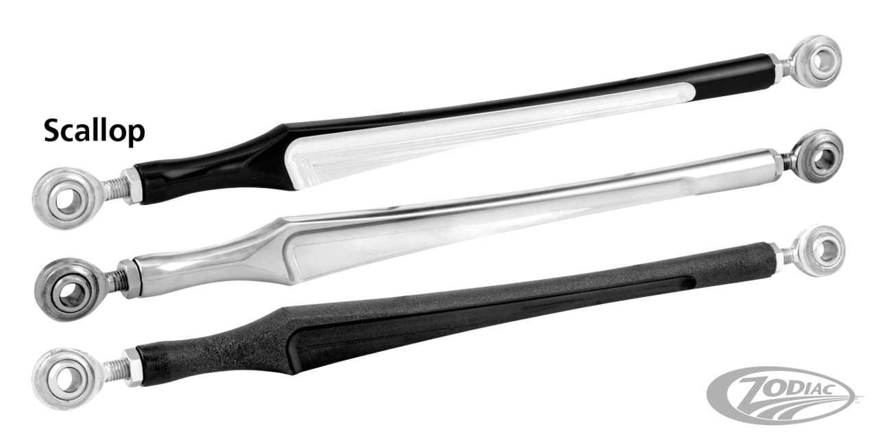 PM SHIFT ROD, SCALLOP Chrome For Harley-Davidson