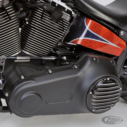 GZP Black wrinkle primary cvr Softail 07 For Harley-Davidson