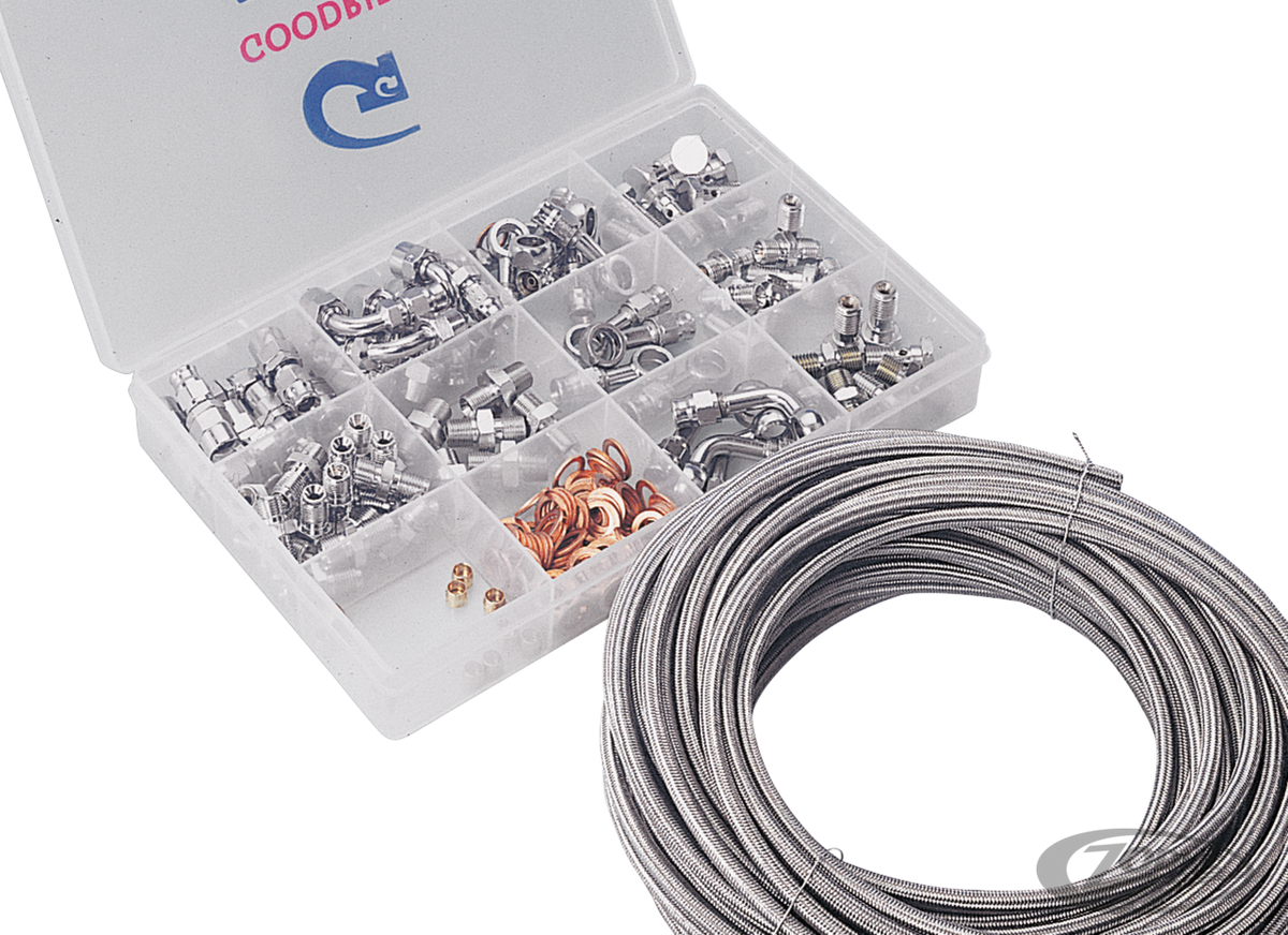 Goodridge shop kit Starter UNF chrome For Harley-Davidson