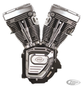 T124A engine, silver, No Induction/Ign For Harley-Davidson