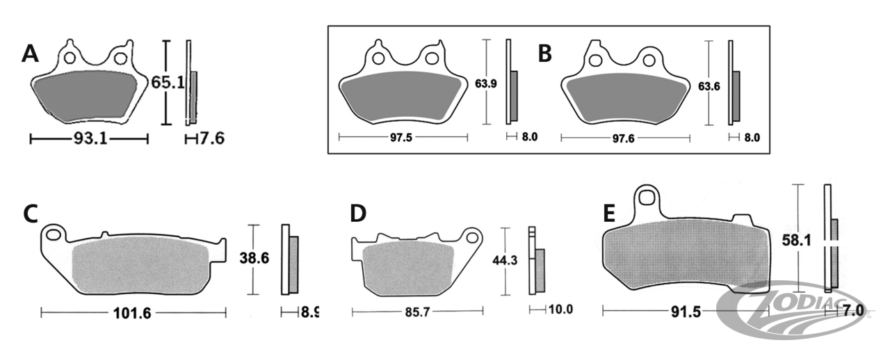 Matrix Brake pads XL04-13 front For Harley-Davidson